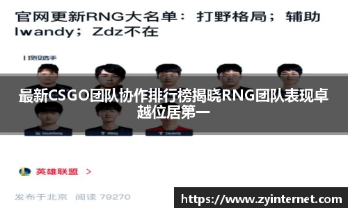 最新CSGO团队协作排行榜揭晓RNG团队表现卓越位居第一